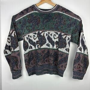 Expressions Worldwide Grunge Eclectic Grandpa Knit Sweater Medium